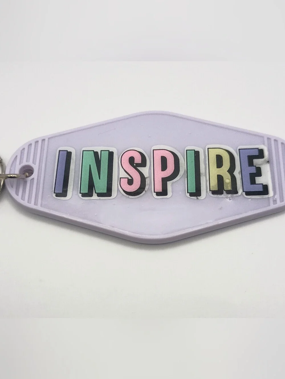 INSPIRE Pastel Purple Retro Motel Keychain
